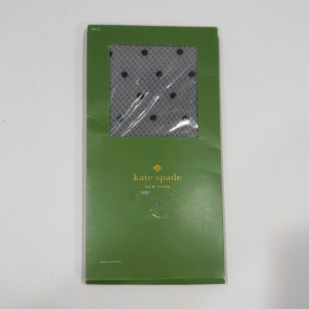NIP Kate Spade New York Black Polka Dot Thigh High Stockings S/M 230382